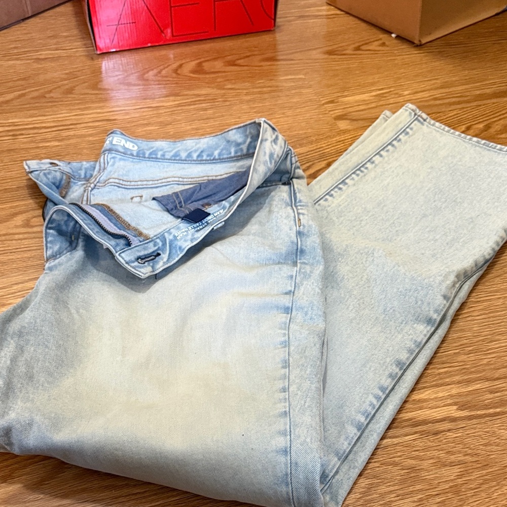 Lands' End womens Light Blue Slim Jeans